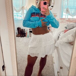 Loveshackfancy Eyelet Mini Skirt